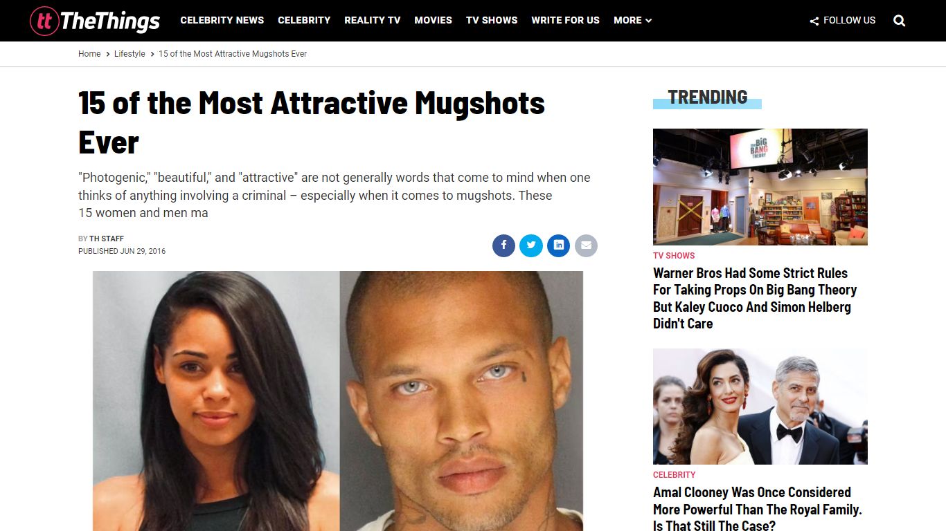 15 of the Most Attractive Mugshots Ever - TheThings